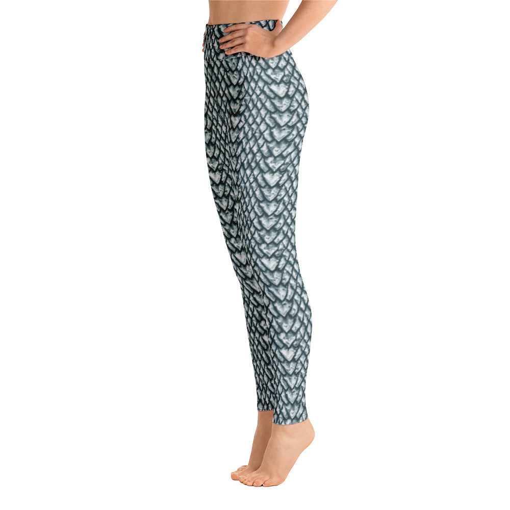 Ice Dragon Scale Yoga Leggings