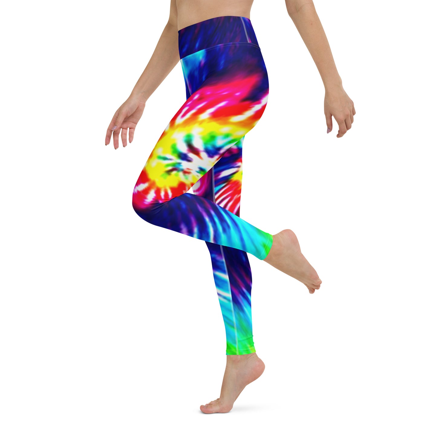 Bright Rainbow Tie Dye Yoga Leggings