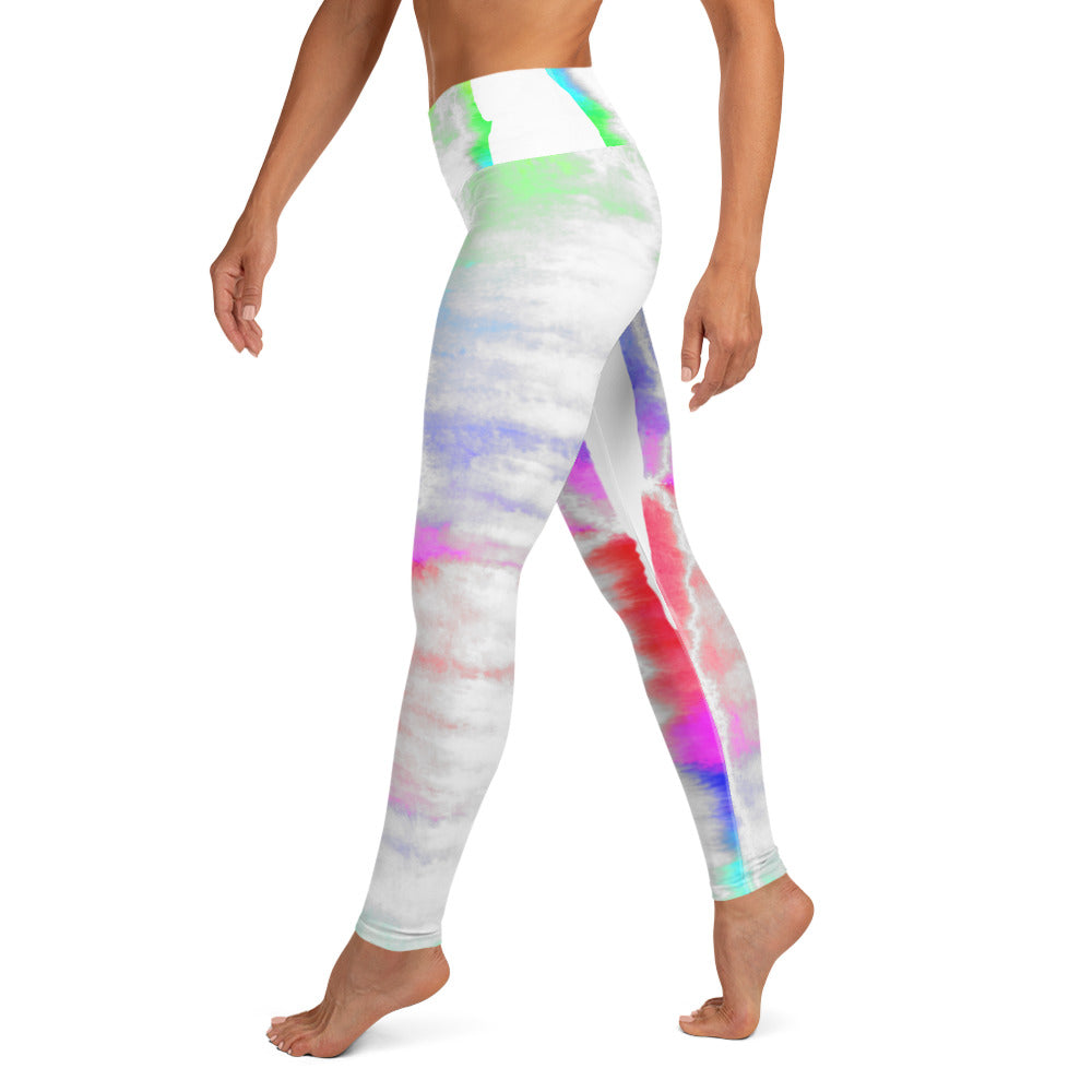 Pastel Tie Dye Print Yoga Leggings