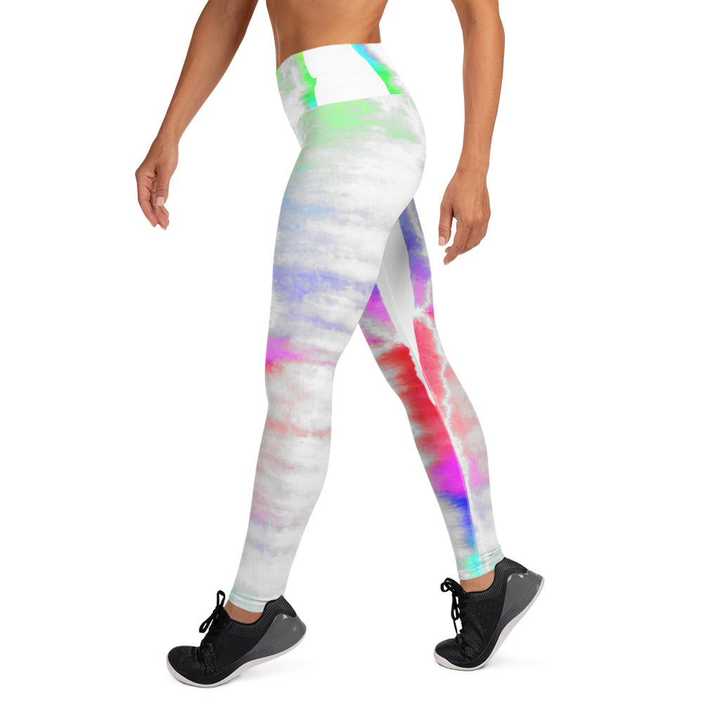 Pastel Tie Dye Print Yoga Leggings