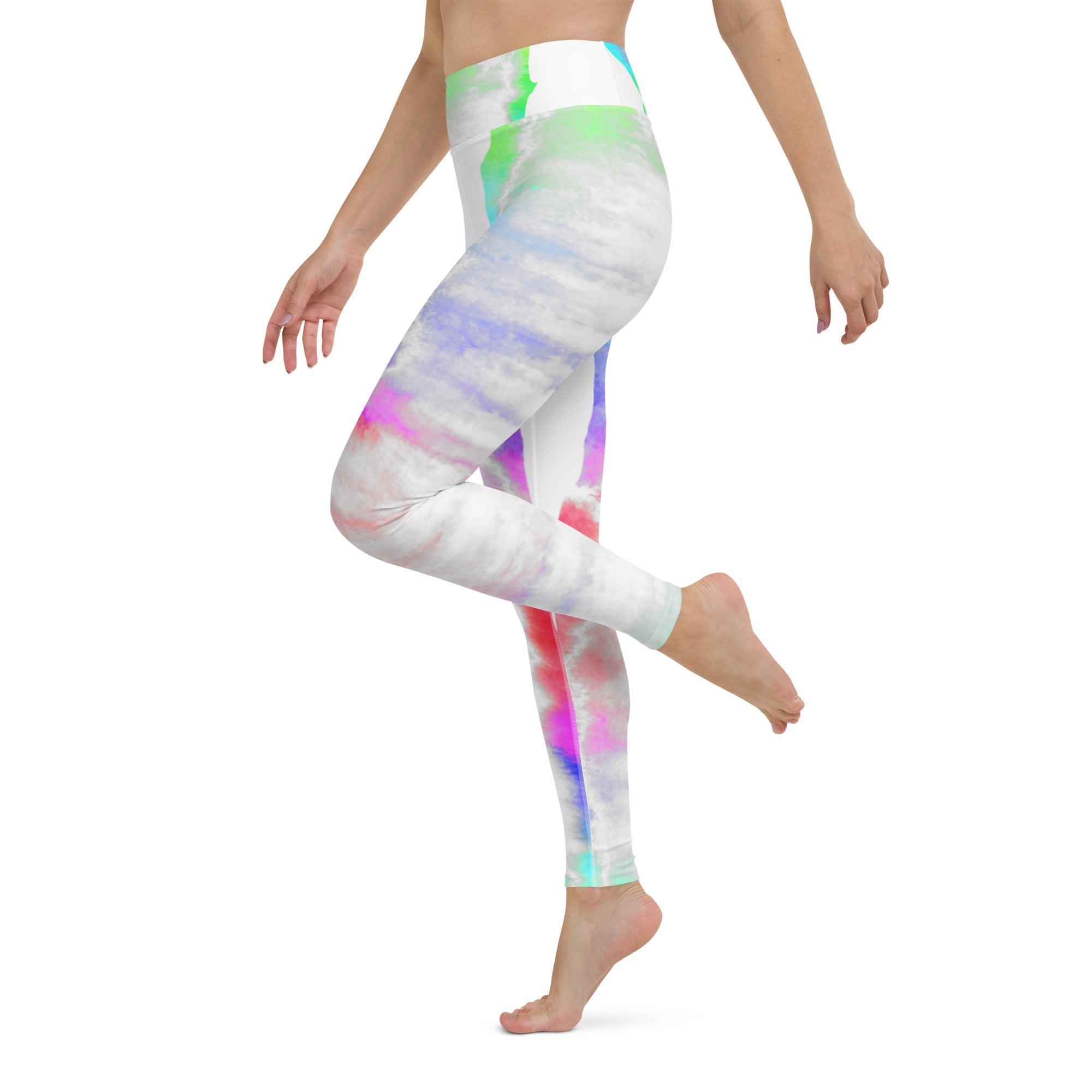 Pastel Tie Dye Print Yoga Leggings