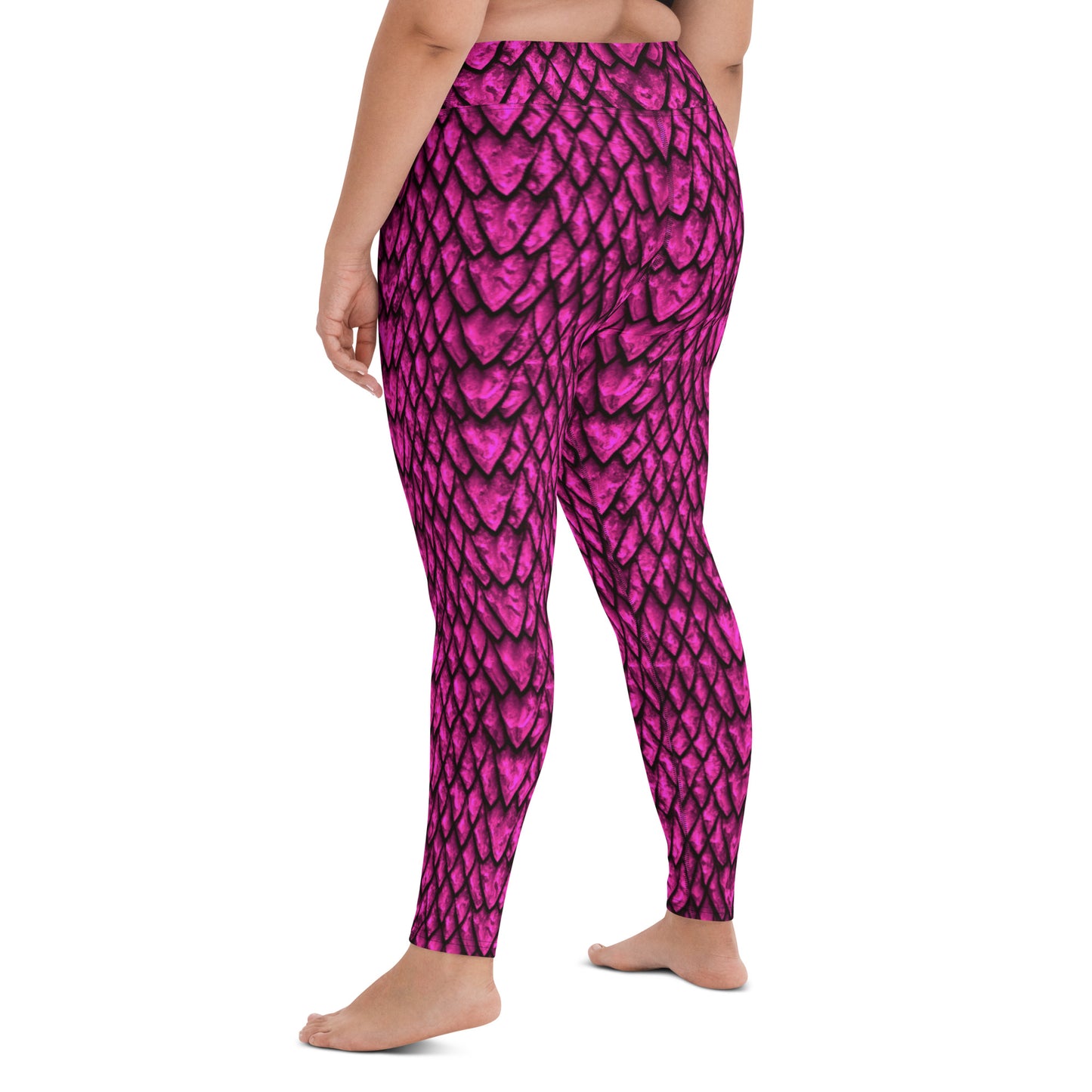 Tourmaline Dragon Scale Yoga Leggings