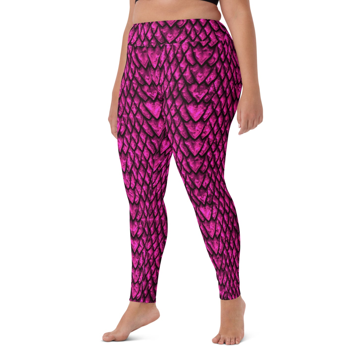 Tourmaline Dragon Scale Yoga Leggings