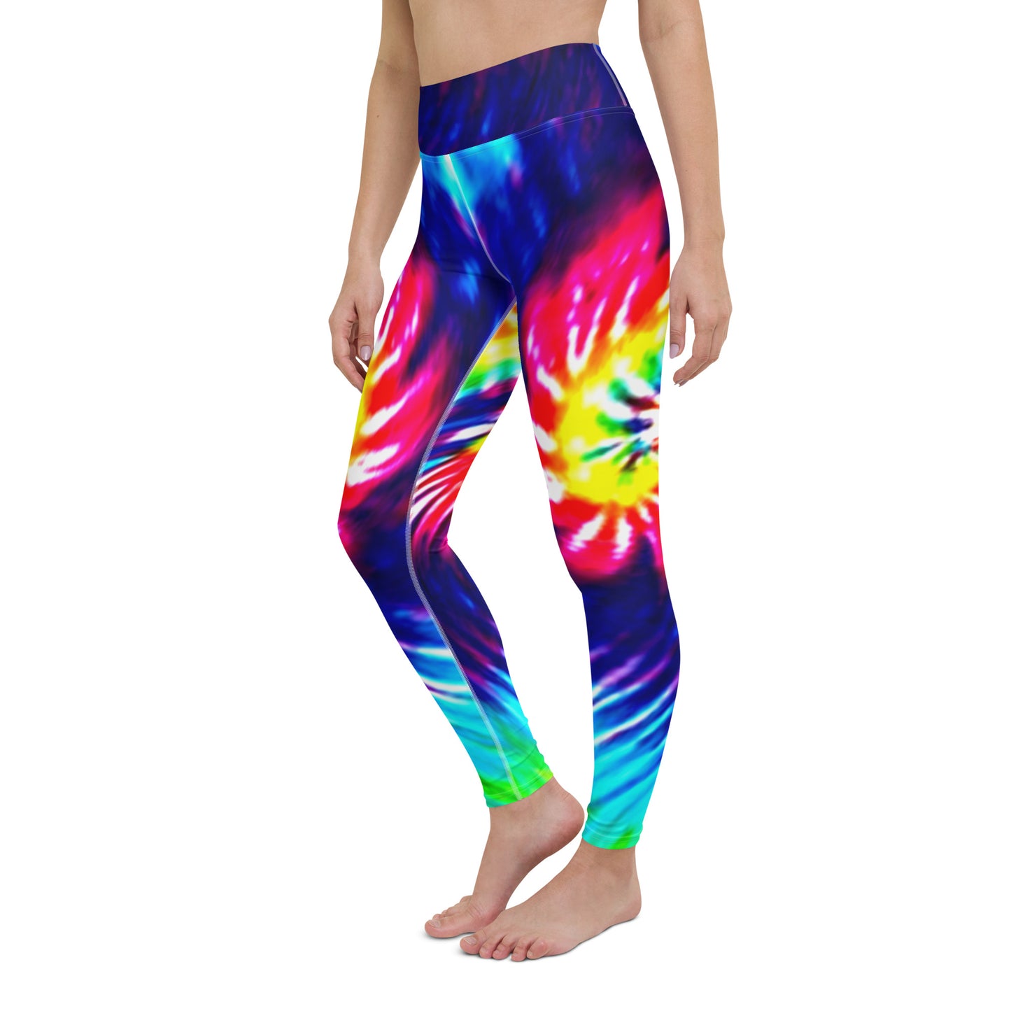 Bright Rainbow Tie Dye Yoga Leggings