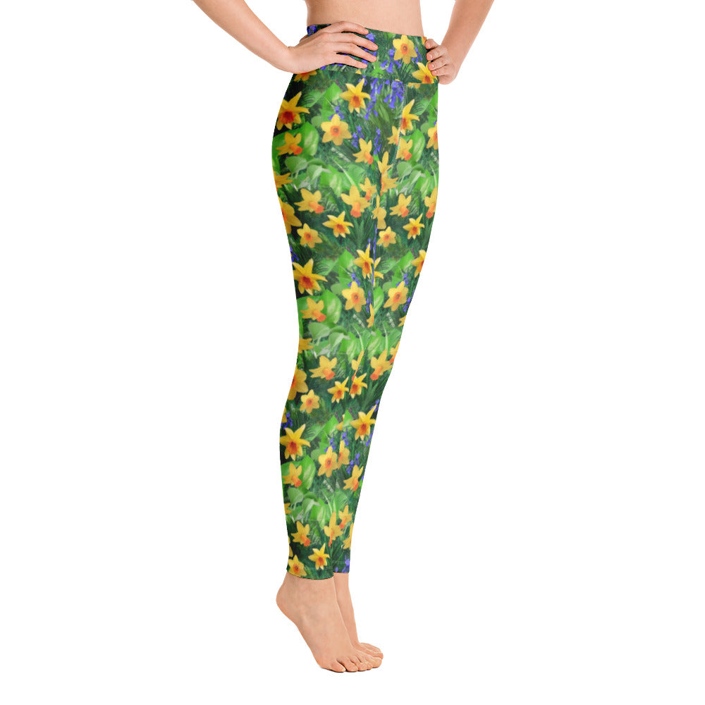 Daffodils and Bluebells Yoga Leggings