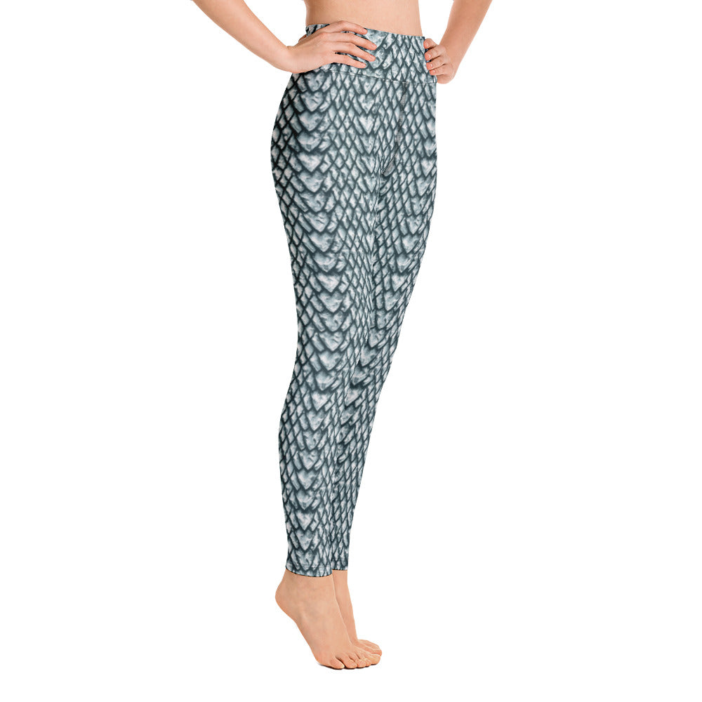 Ice Dragon Scale Yoga Leggings