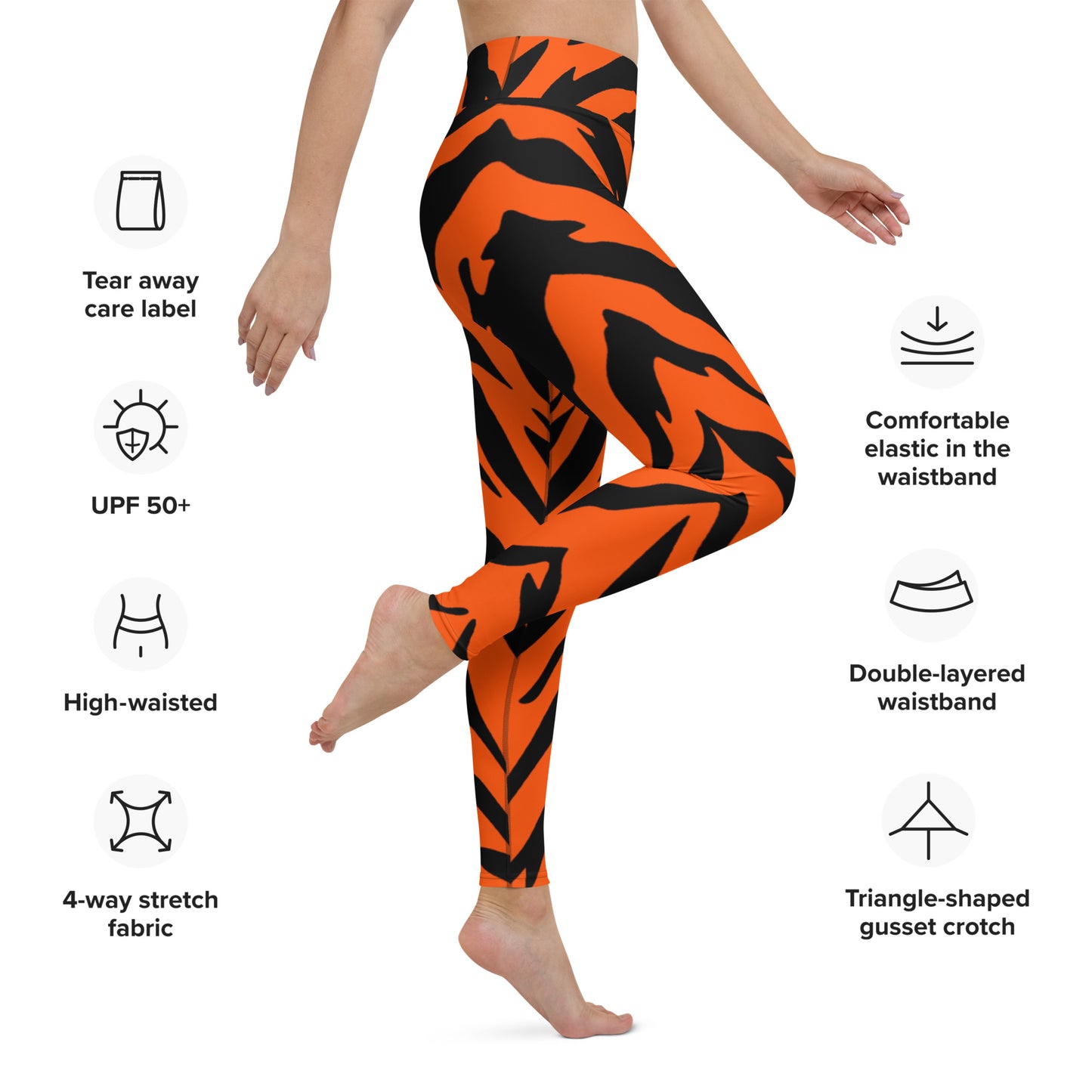 Bengal Tiger Stripe Yoga Leggings