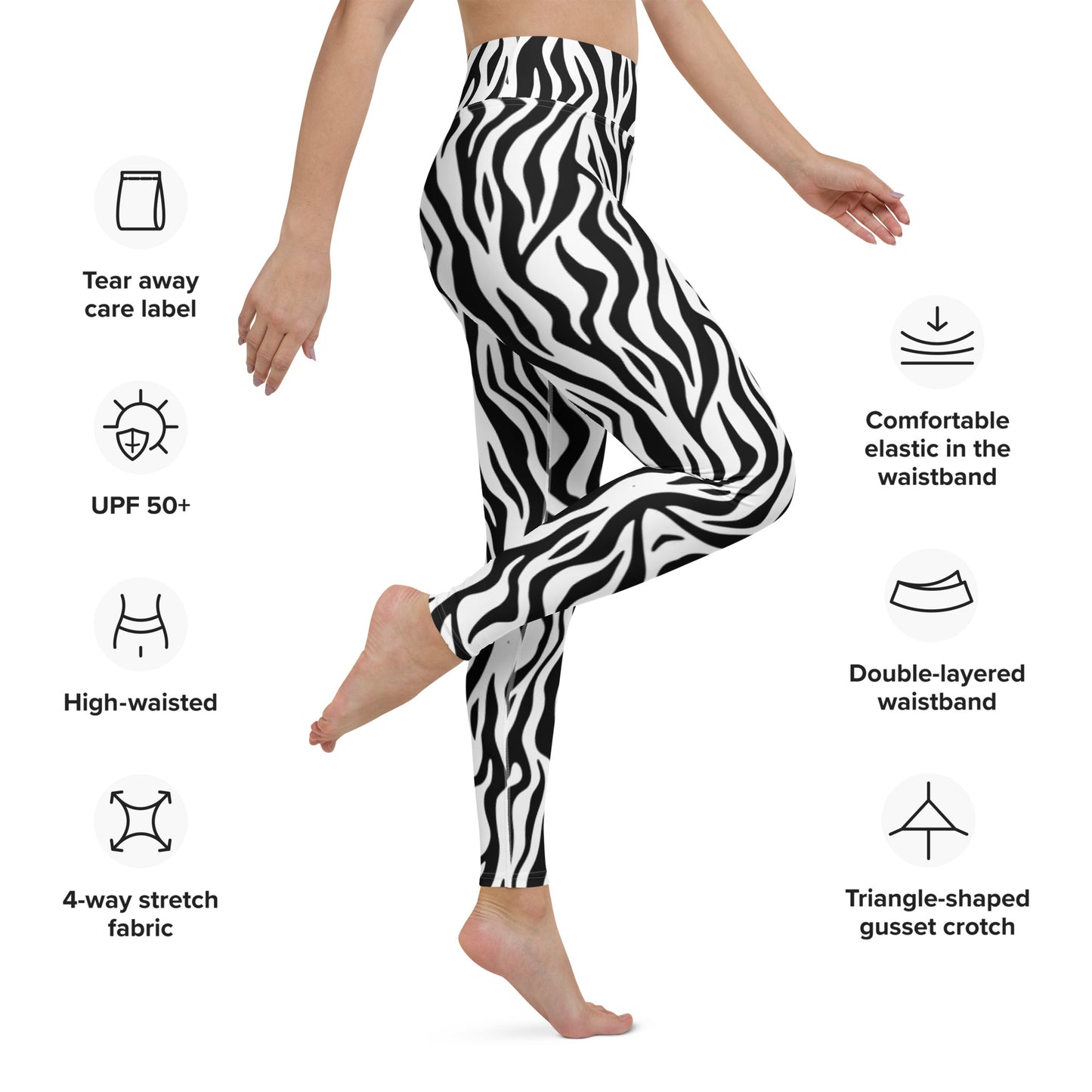 Zebra Stripes Yoga Leggings