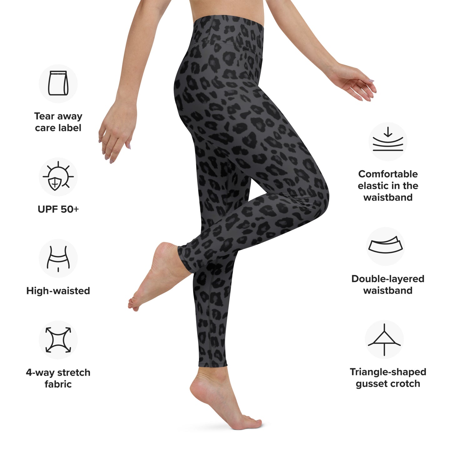 Black Panther Print Yoga Leggings