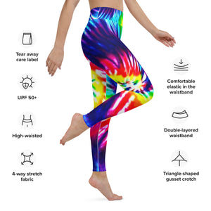 Bright Tie Dye Yoga Leggings