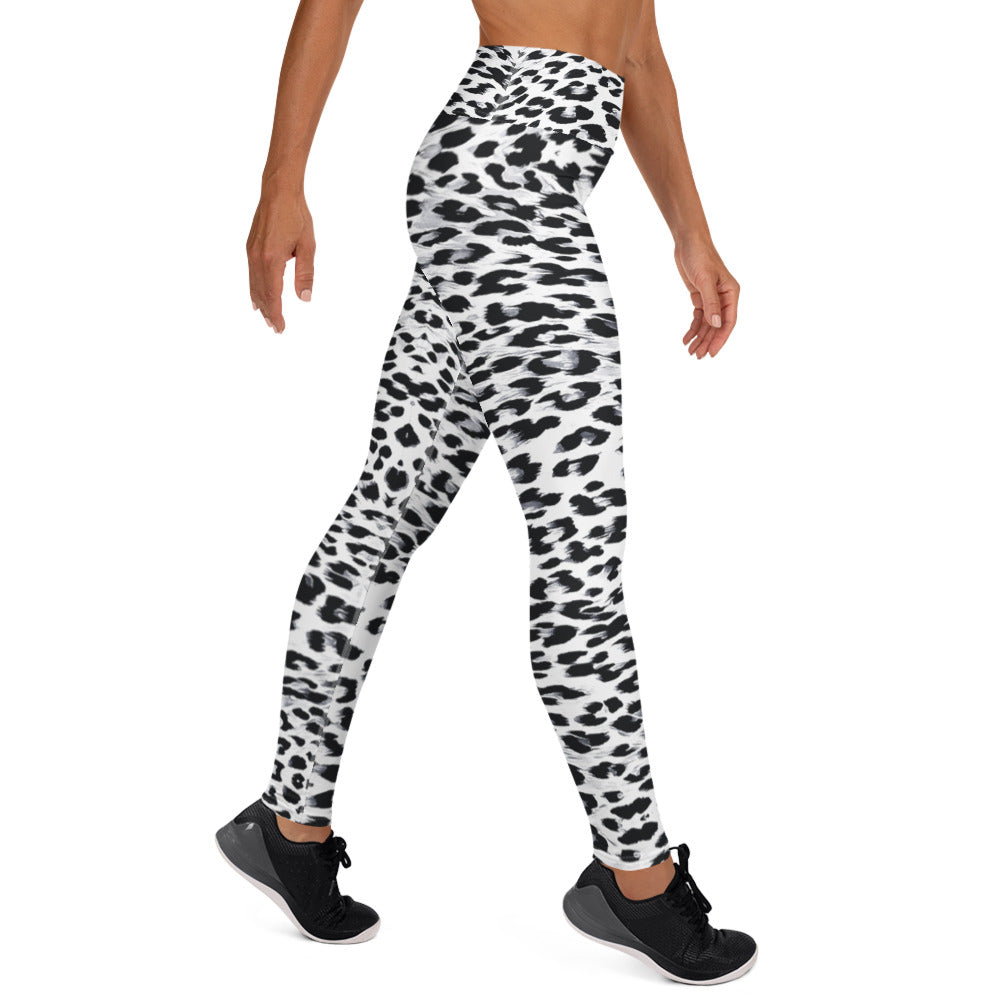 Snow Leopard Print Yoga Leggings