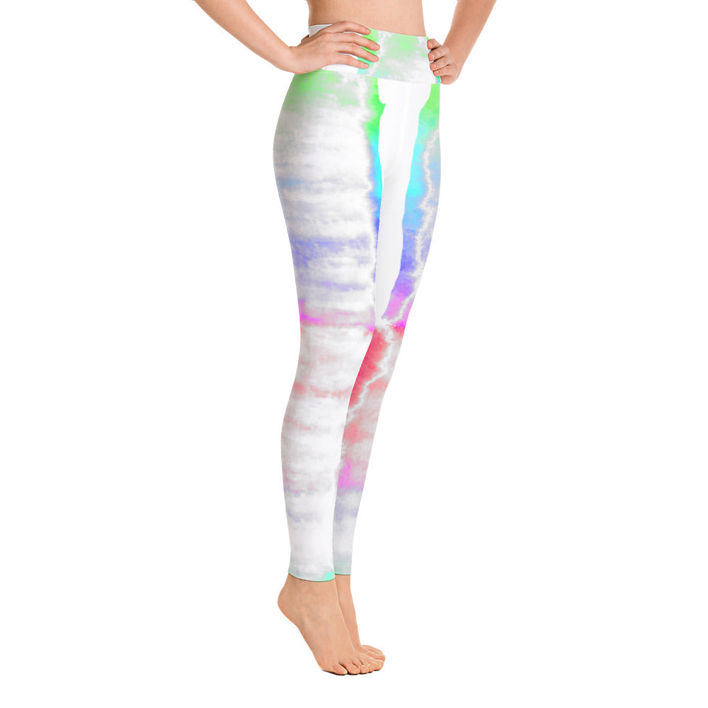 Pastel Tie Dye Print Yoga Leggings