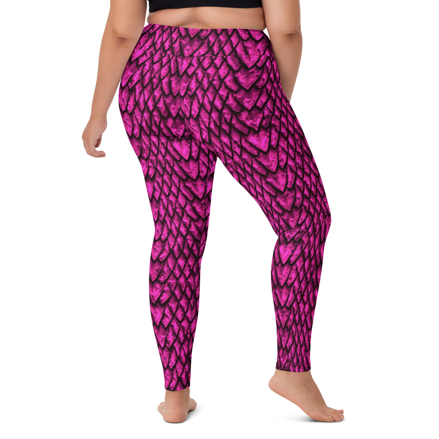 Tourmaline Dragon Scale Yoga Leggings