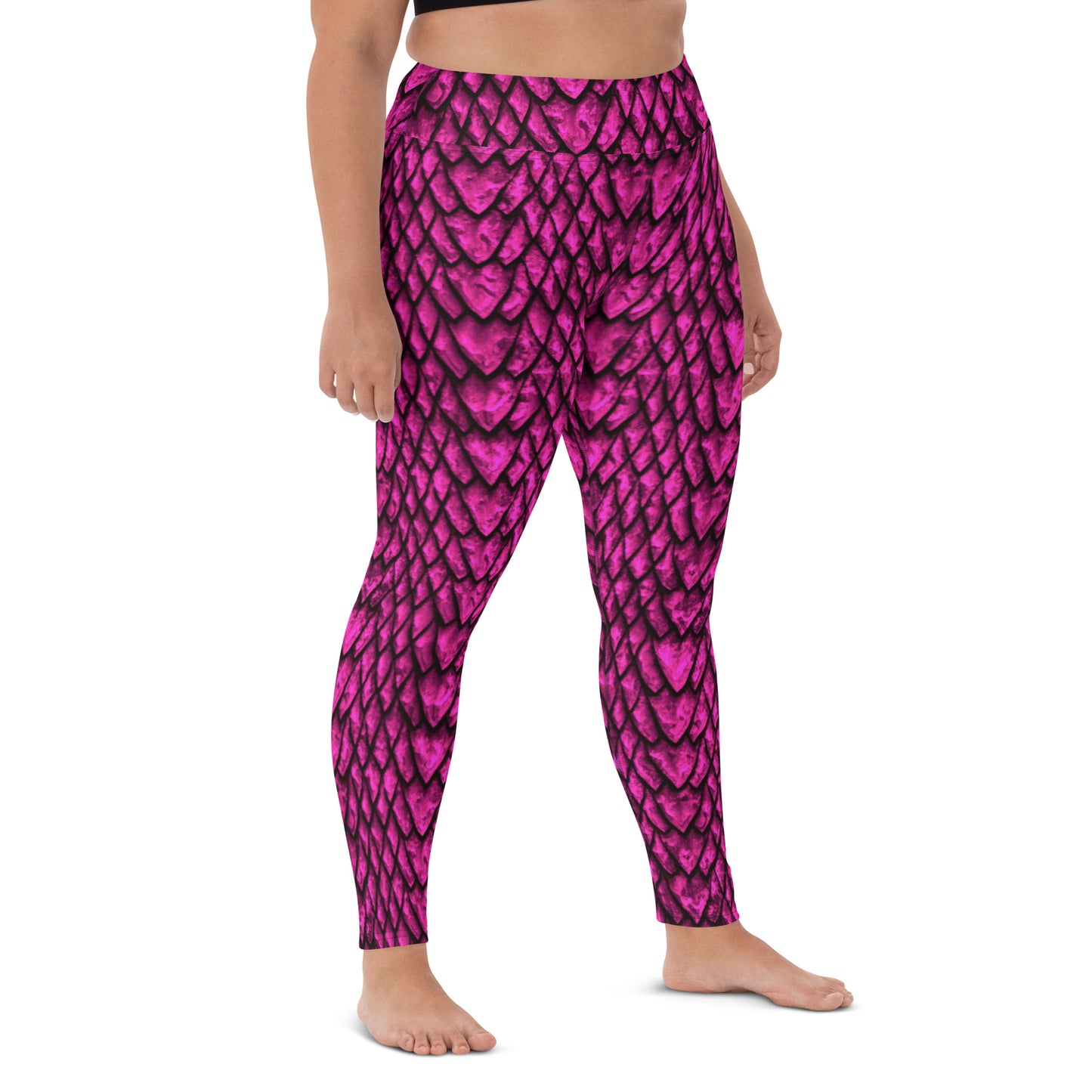 Tourmaline Dragon Scale Yoga Leggings