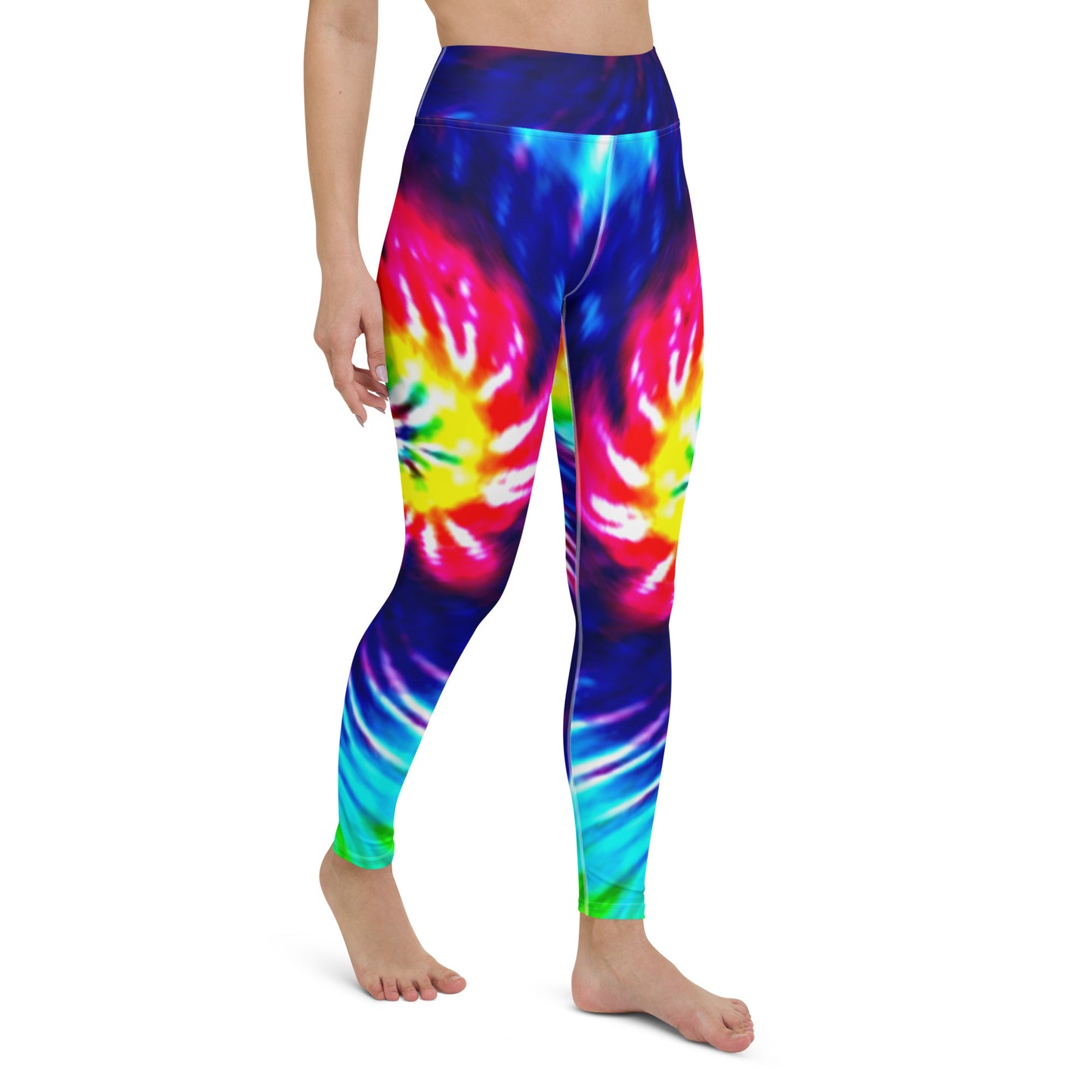 Bright Rainbow Tie Dye Yoga Leggings