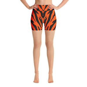 Bengal Tiger Stripe Yoga Shorts