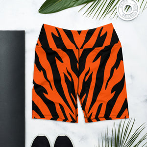 Bengal Tiger Stripe Yoga Shorts