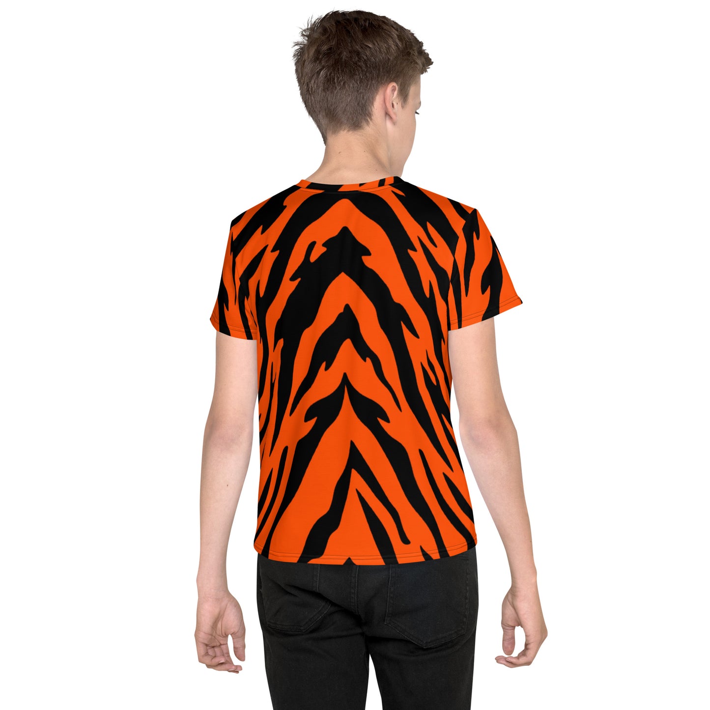 Bengal Tiger Stripe Youth Crew Neck T-shirt