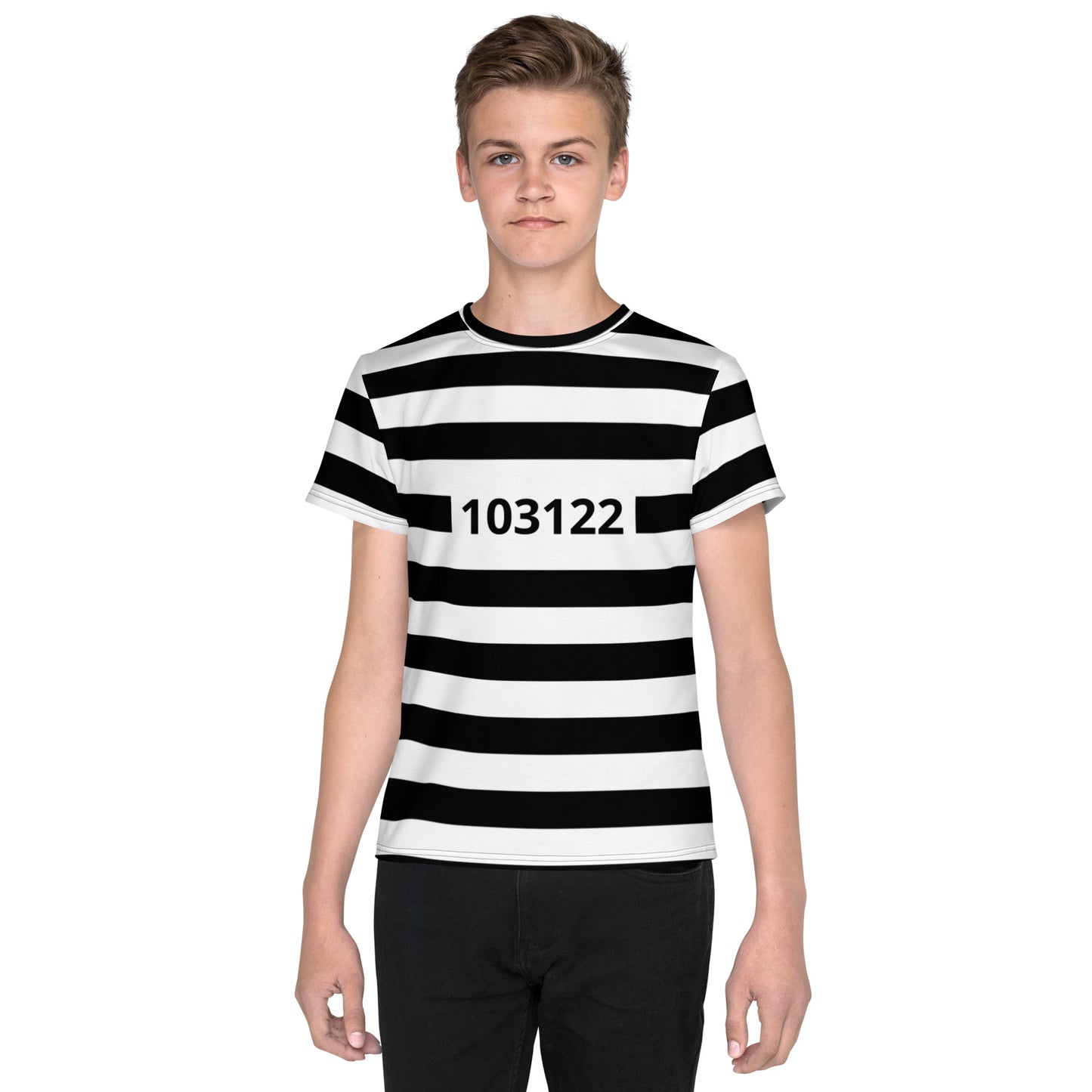 Prison Stripes Youth Crew Neck T-shirt