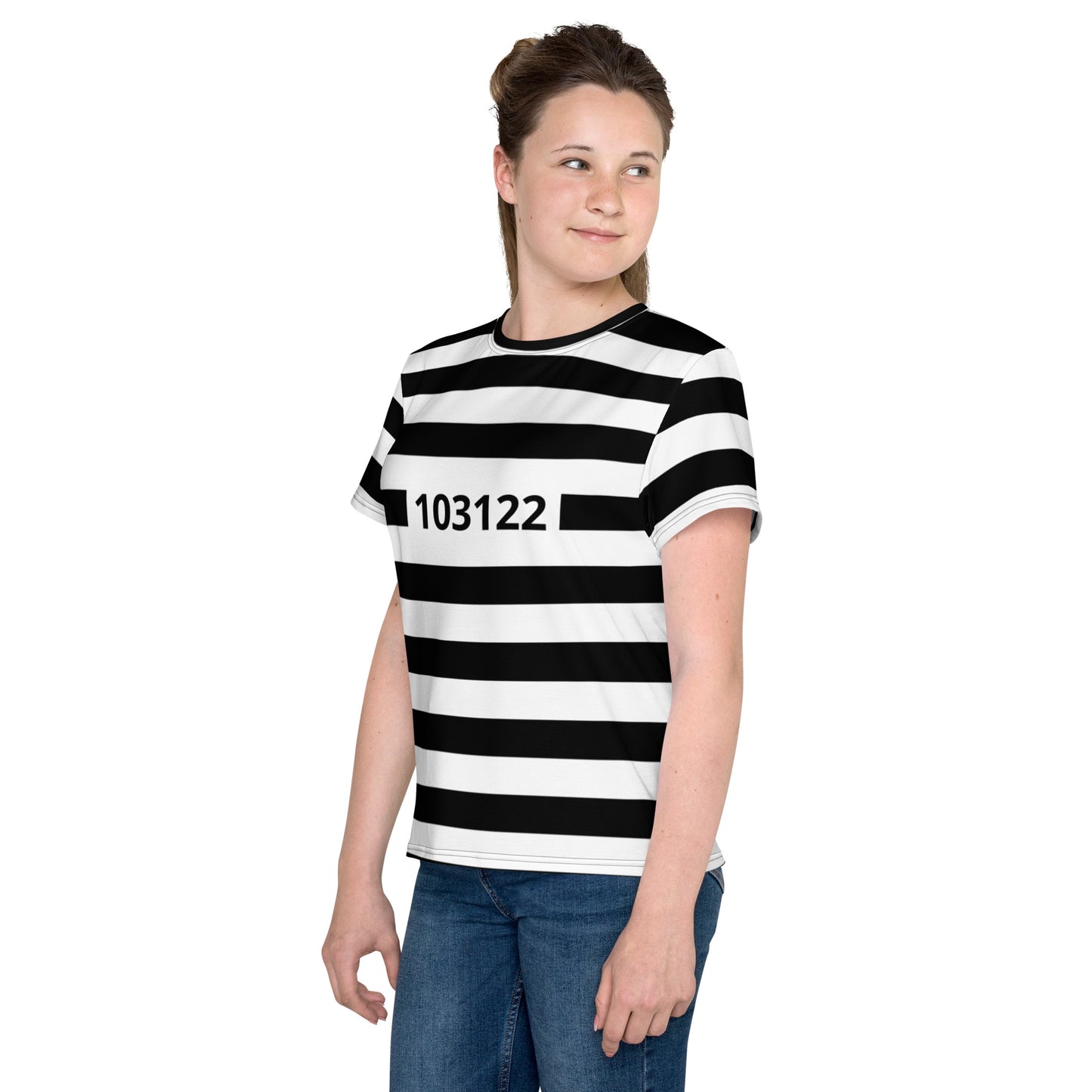 Prison Stripes Youth Crew Neck T-shirt