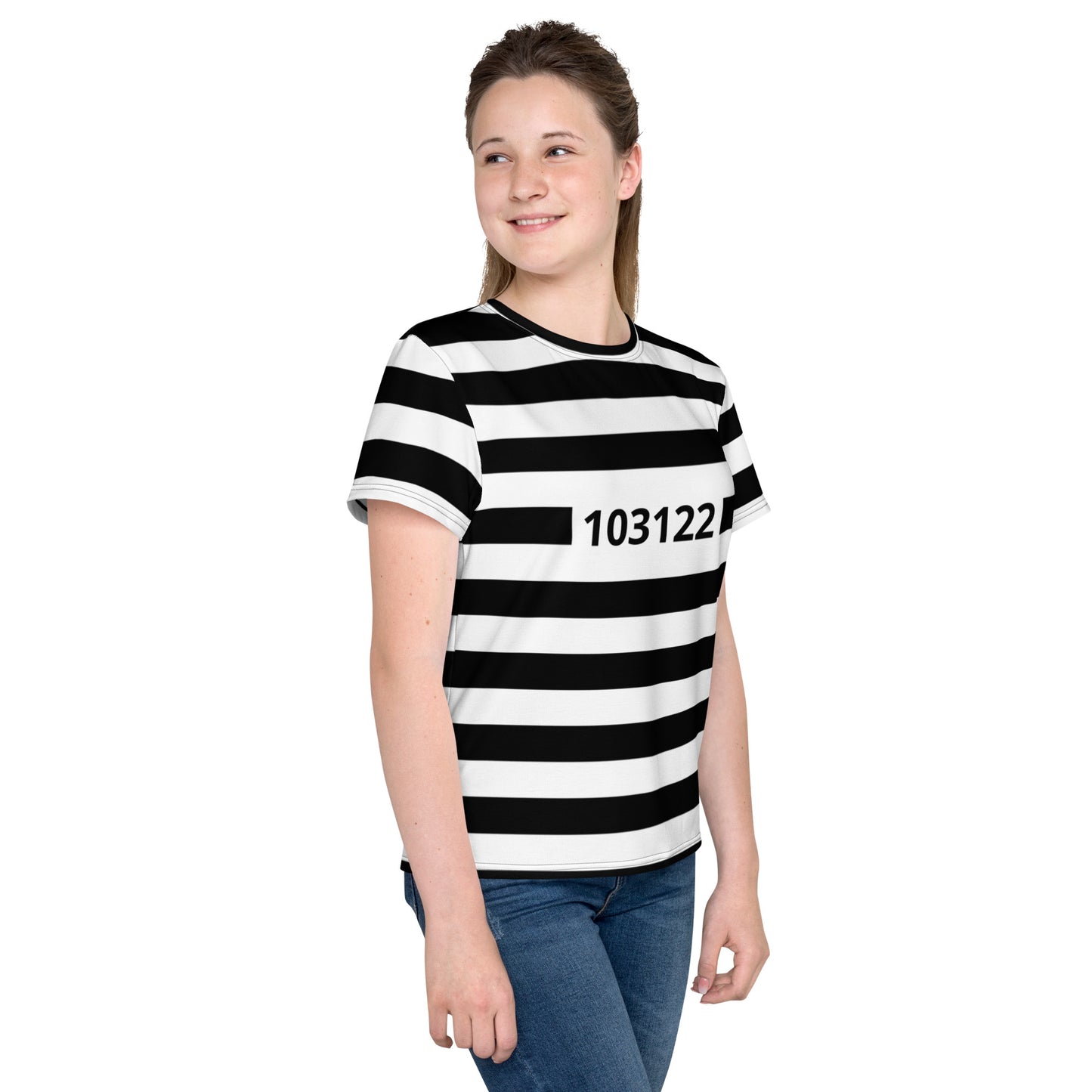 Prison Stripes Youth Crew Neck T-shirt