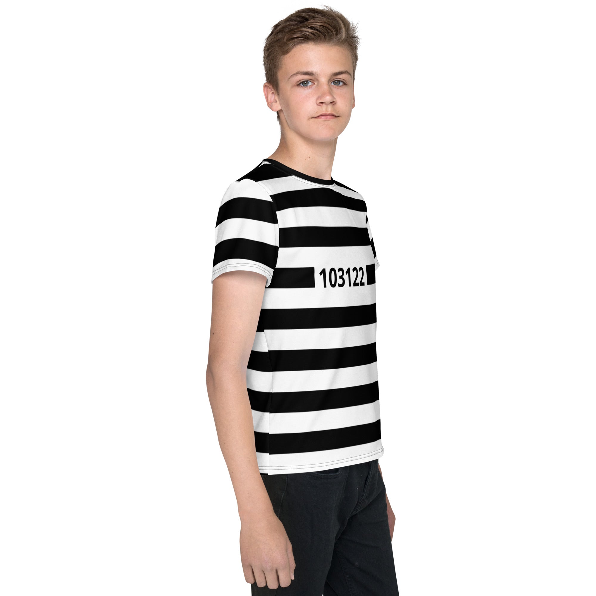 Prison Stripes Youth Crew Neck T-shirt