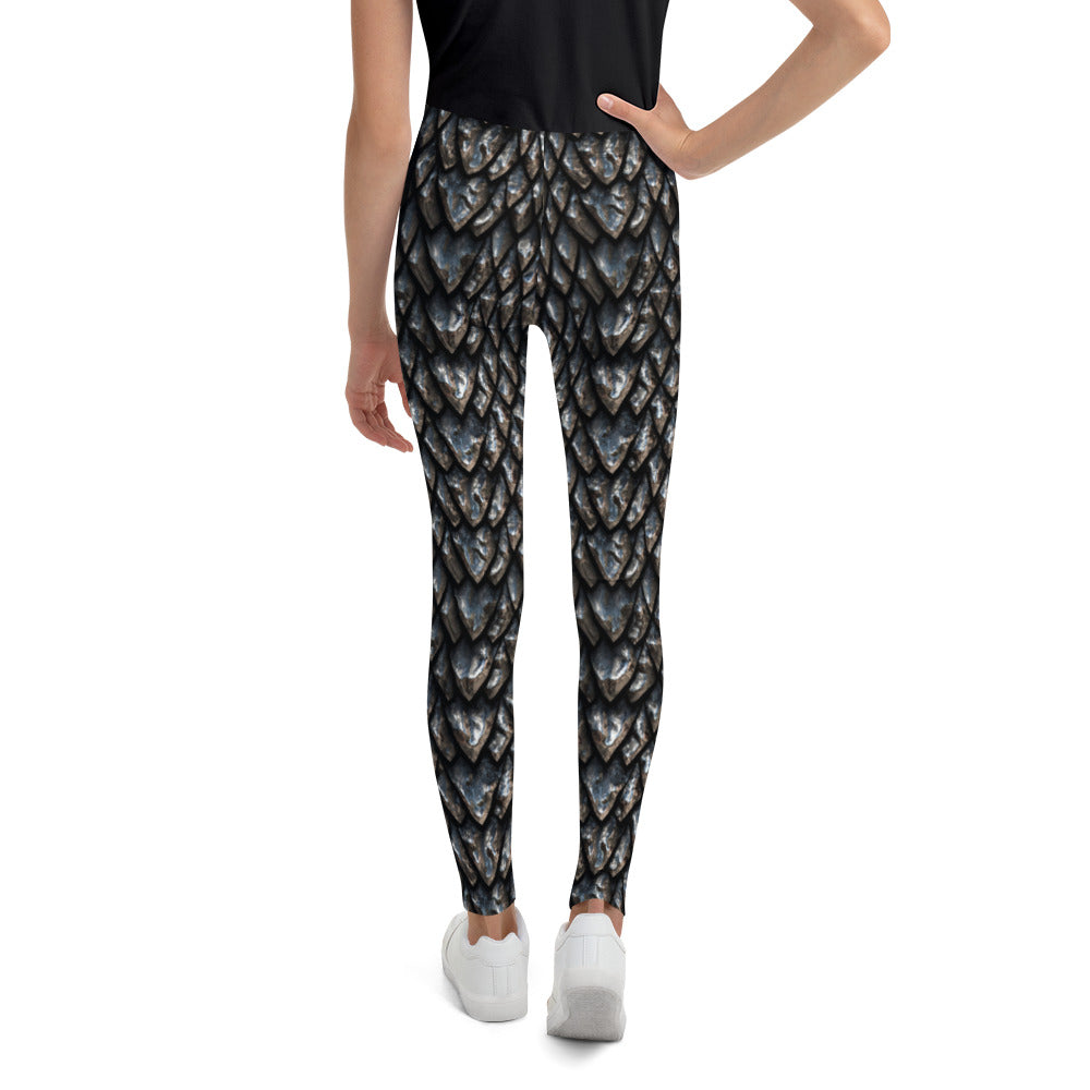 Onyx Dragon Scale Youth Leggings