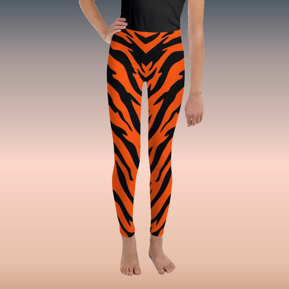 Bengal Tiger Stripe Youth Leggings