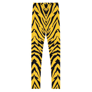 Black and Gold Tiger Stripes Youth Leggings