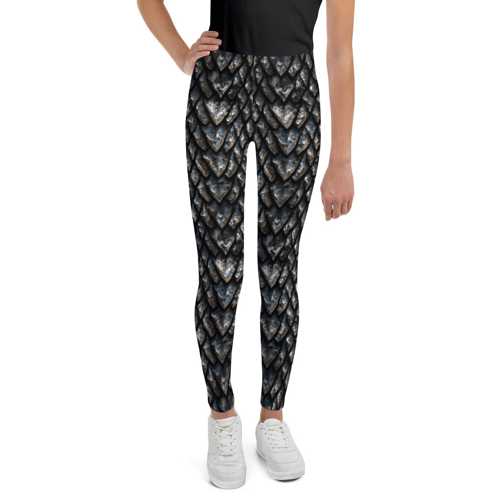 Onyx Dragon Scale Youth Leggings