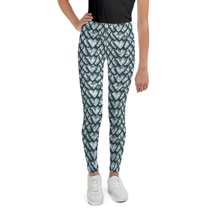 Ice Dragon Scale Youth Leggings