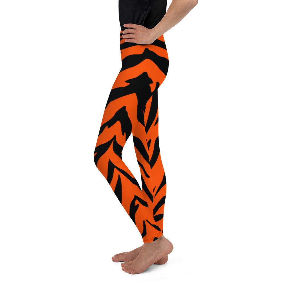 Bengal Tiger Stripe Youth Leggings