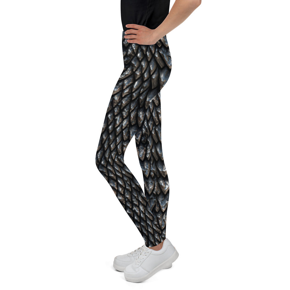 Onyx Dragon Scale Youth Leggings