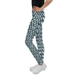 Ice Dragon Scale Youth Leggings