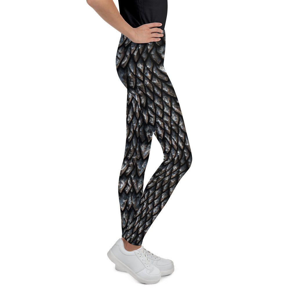 Onyx Dragon Scale Youth Leggings