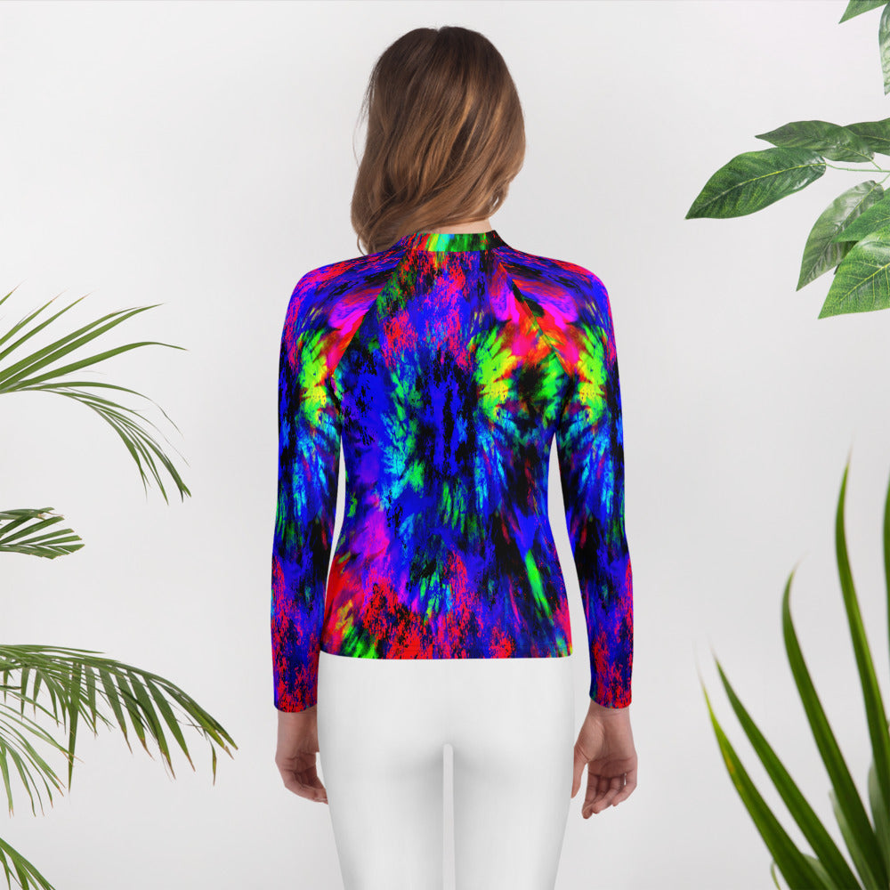 Tie Dye Eye Youth Rash Guard