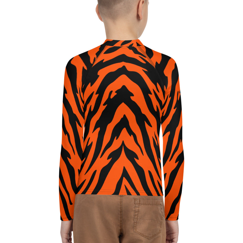 Bengal Tiger Stripe Youth Rash Guard