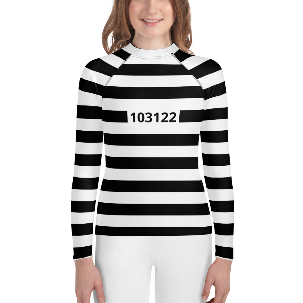 Prison Stripes Youth Rash Guard