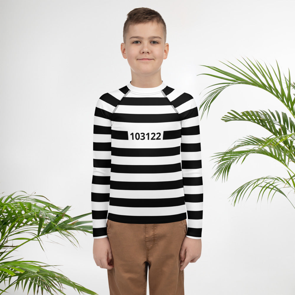 Prison Stripes Youth Rash Guard