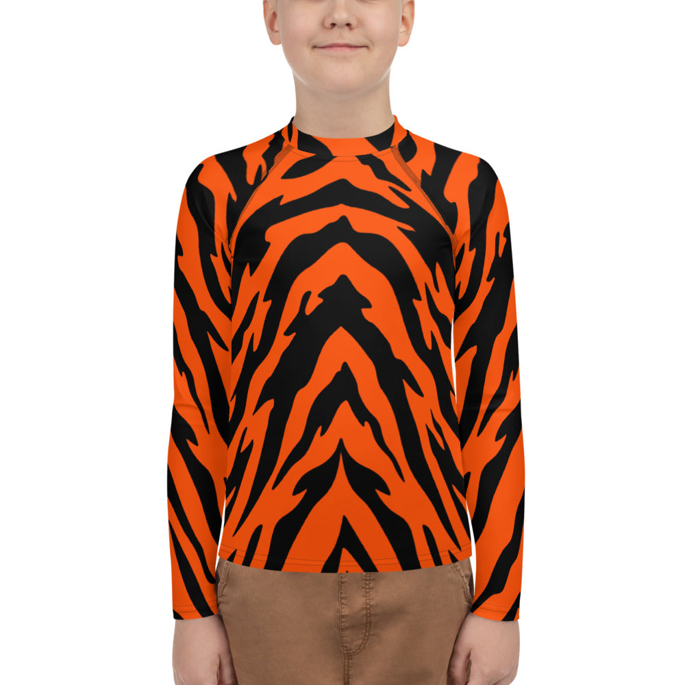 Bengal Tiger Stripe Youth Rash Guard