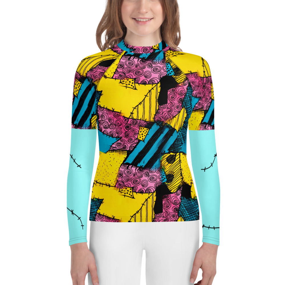 Sally Stitches Youth Rash Guard