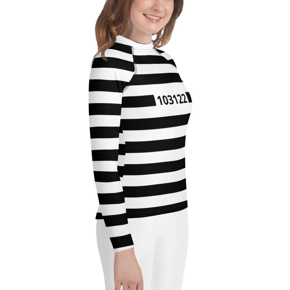 Prison Stripes Youth Rash Guard