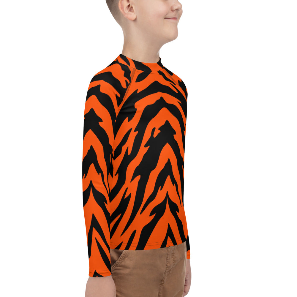 Bengal Tiger Stripe Youth Rash Guard