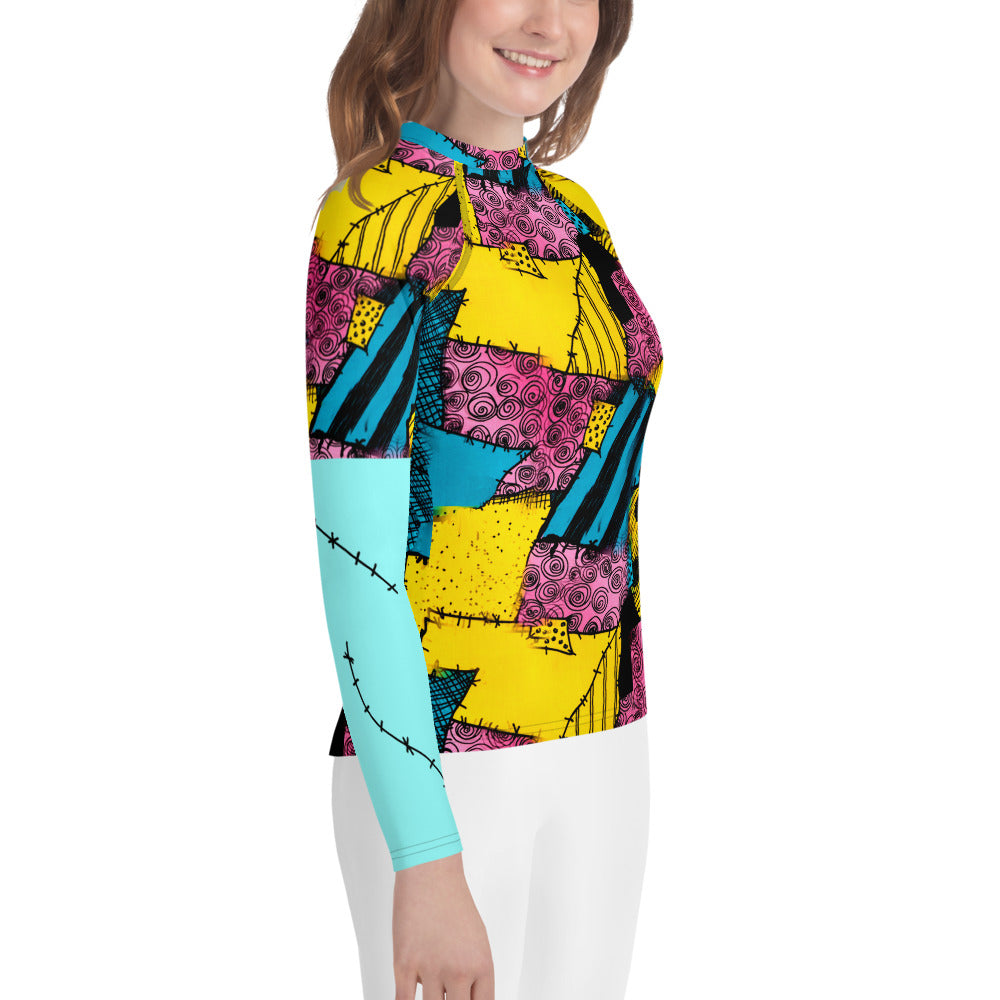 Sally Stitches Youth Rash Guard