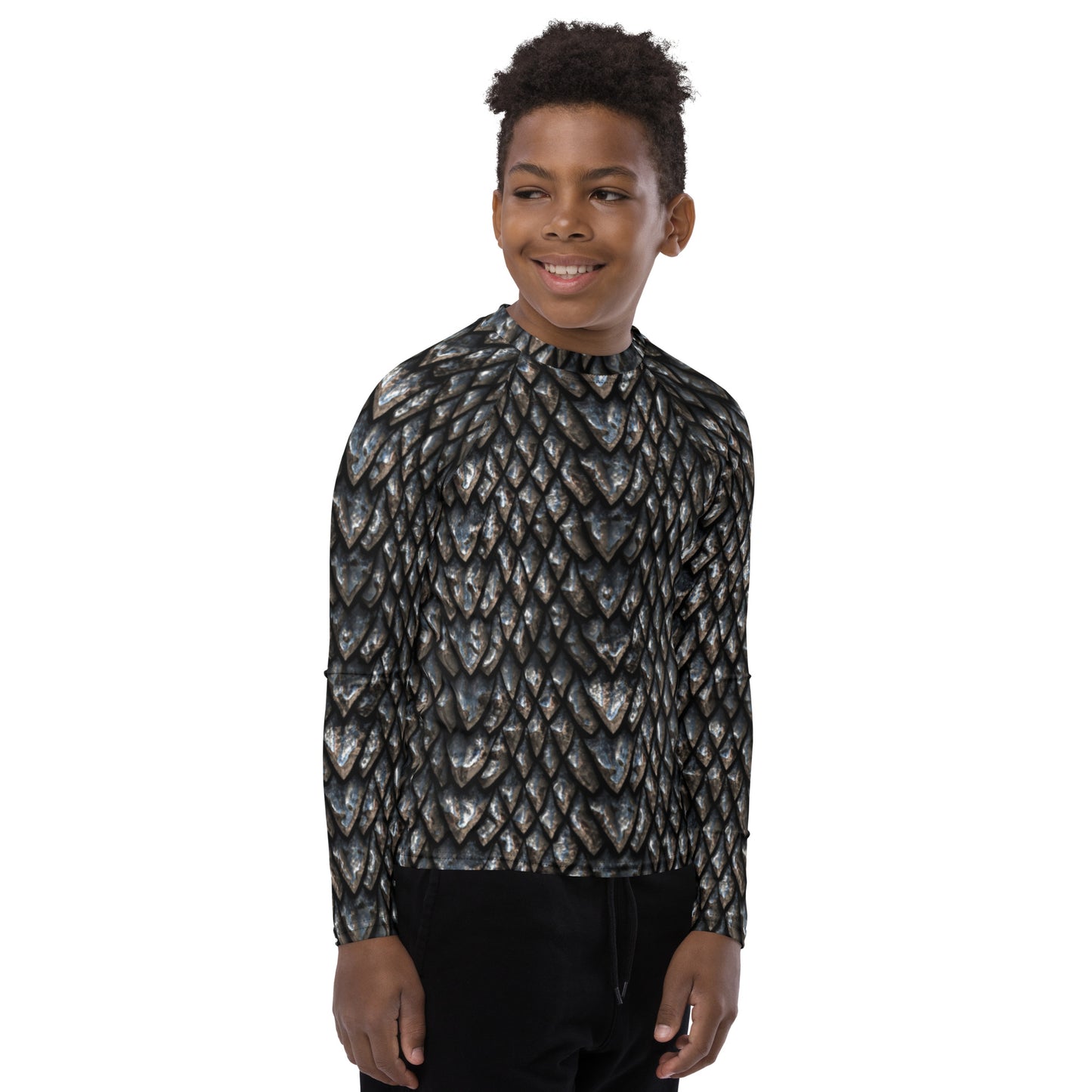 Onyx Dragon Scale Youth Rash Guard