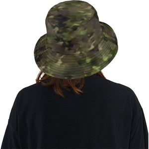 Subtle Dark Wood Camo Bucket Hat