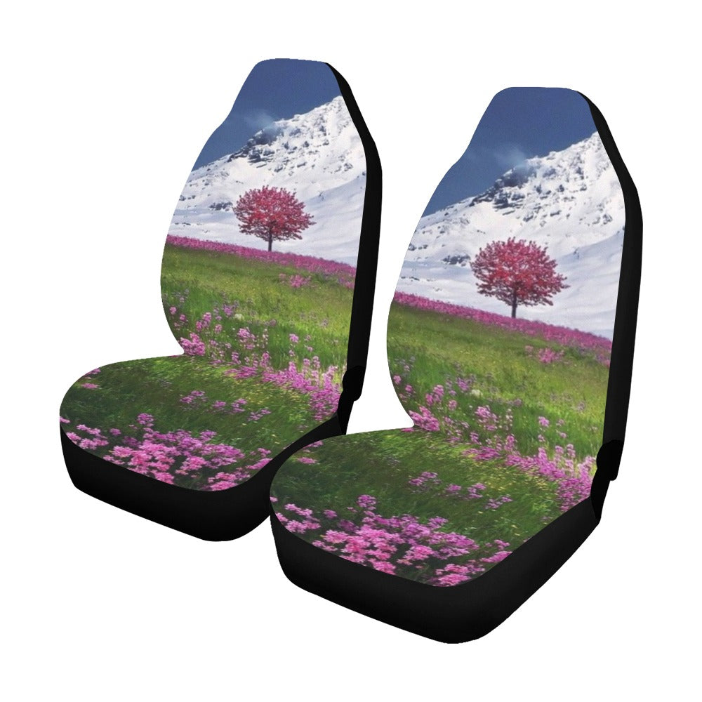 Mountains and Flowers Bucket Seat Covers (Set of 2)