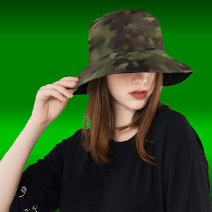 Subtle Dark Wood Camo Bucket Hat