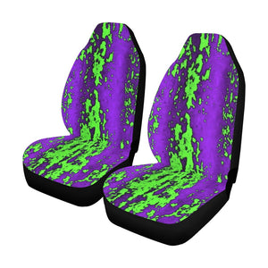 Neon Green Splash Car Seat Covers (Set of 2)
