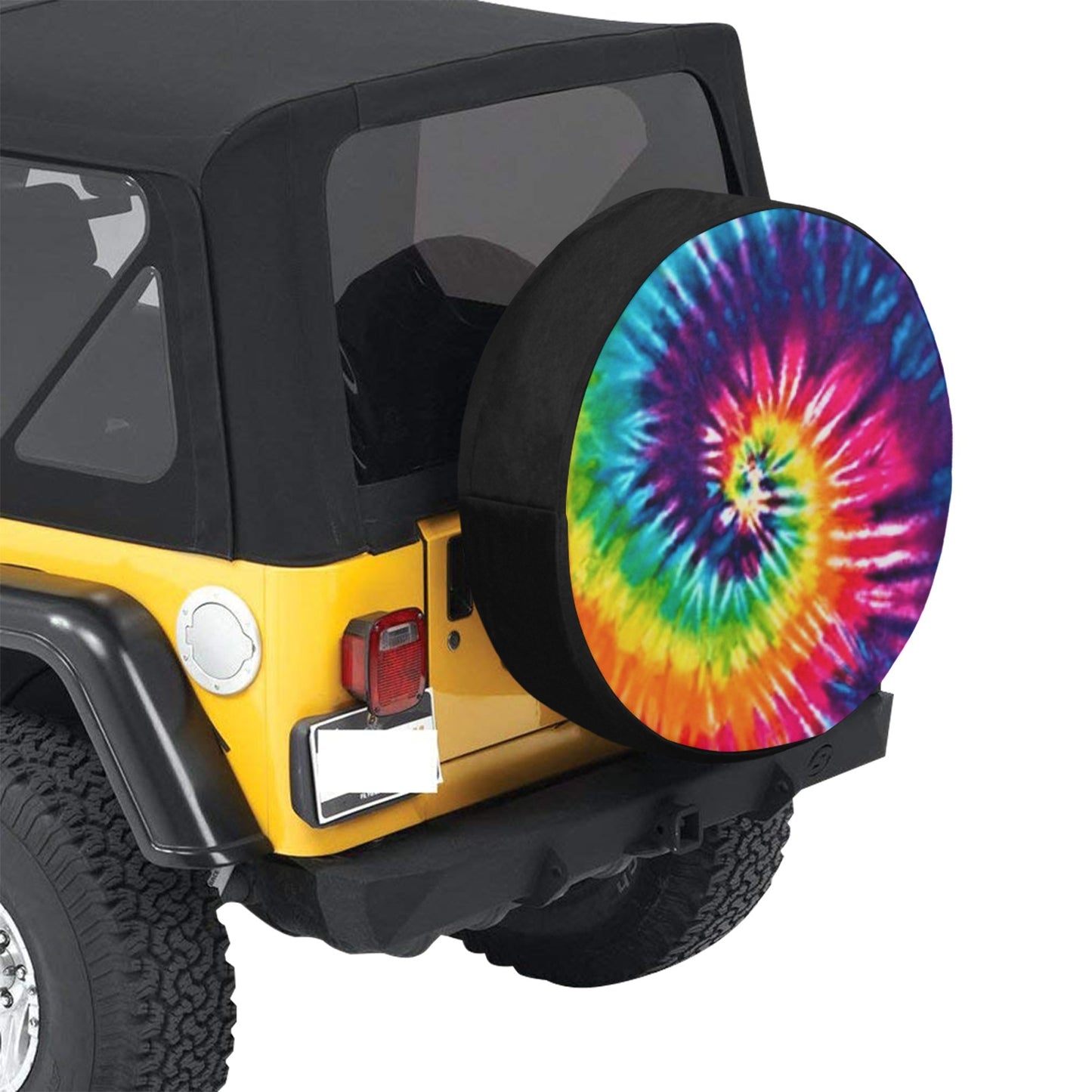 Rainbow Tie Dye Spare Tire Cover (Medium) (16")